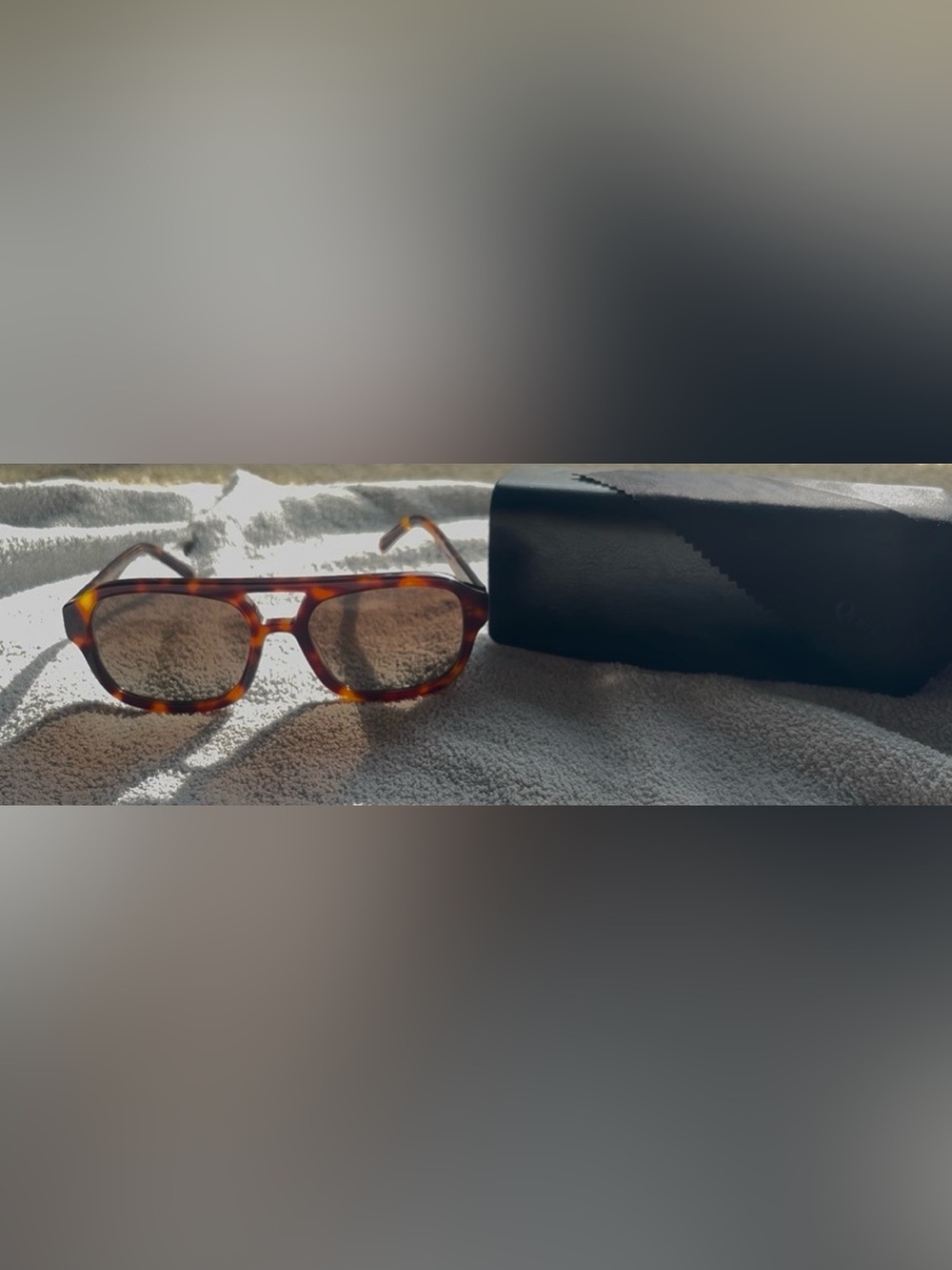 Quince Berlin Polarized Sunglasses Ginger Tortoise Aviator Unisex 55-17-140